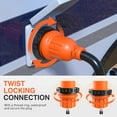 thumbnail image 3 of Nilight 30 Amp 50FT RV Locking Extension Cord with Adapter 15Amp to 30Amp 125V Heavy Duty 10 Gauge Pure Copper STW Wire ETL Listed 3 Prong TT-30P L5-30R 30F/30M Weatherproof Suit for Camper Trailer, 3 of 9