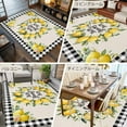 thumbnail image 6 of Summer Lemon 8x10 Area Rugs, Farmhouse Black Check Plaid Vintage Non-Skid Rubber Backing Large Rectangle Rugs - Living Room Bedroom Home Office, Indoor Floor Mat Carpets Washable Rug, 6 of 9