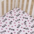 thumbnail image 3 of Disney Minnie Mouse Pink, Black, Fitted Crib Sheet, 3 of 4