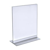 Azar 102712 9" x 12" Acrylic Sign Holder with T-Strip Holder, 10Pack