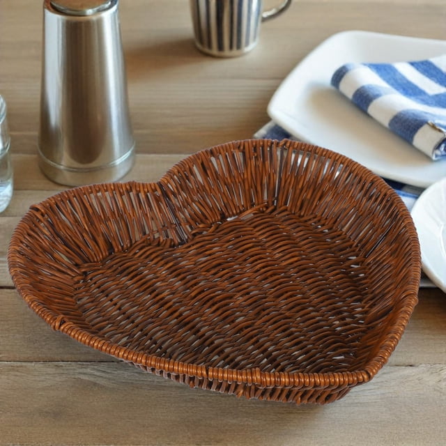 unbranded 2Ud Cesta De Corazón Para Almacenar Pan Dulces Y Con Apilable