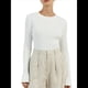 thumbnail image 2 of Camisa Básica de Larga para Mujer, de Punto Acanalado, Ajustada y con Cuello Redondo. S, 2 of 10