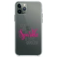 thumbnail image 1 of DistinctInk Clear Shockproof Hybrid Case for iPhone 13 (6.1" Screen) - TPU Bumper Acrylic Back Tempered Glass Screen Protector - Don't Be Afraid to Sparkle A Little Brighter, 1 of 2