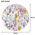 thumbnail image 6 of Pioneer Flower Floral Print Pattern Round Tablecloth 60"x60",Wrinkle Wipeable Table Cloth for Kitchen Dining Room Picnic Patio Party, 6 of 6