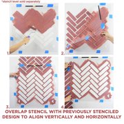 Herringbone Brick Allover Wall Stencil