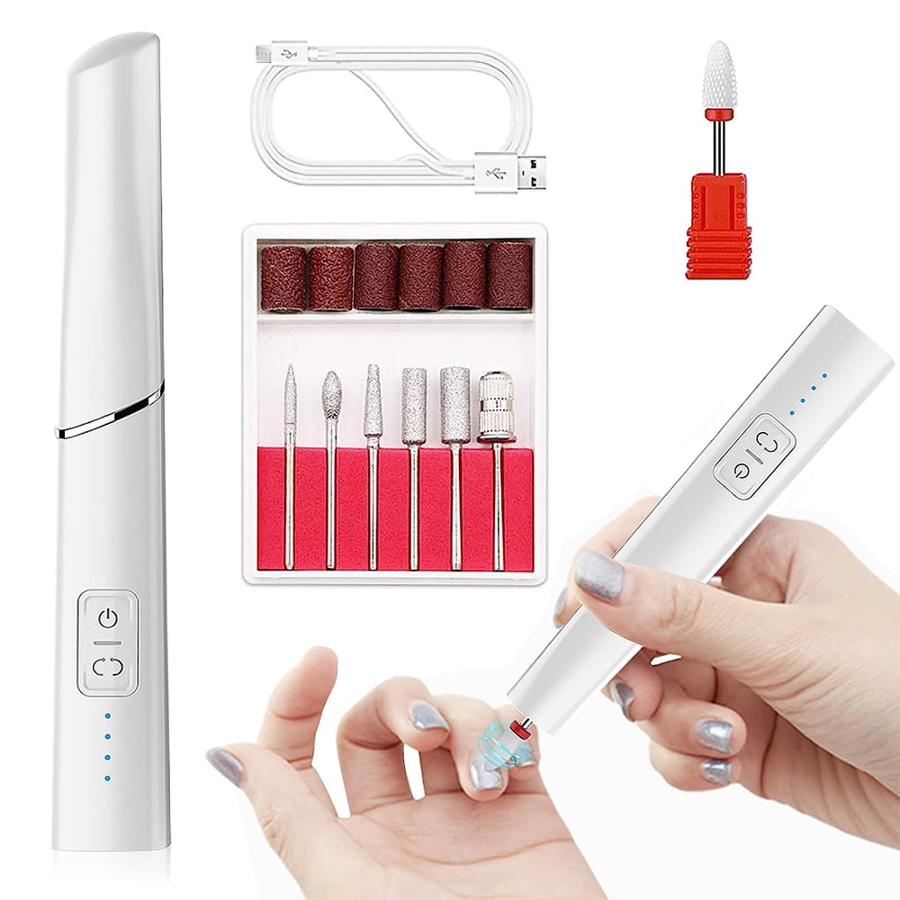 Fofosbeauty White Electric Cordless Nail Drill Machine for Acrylic