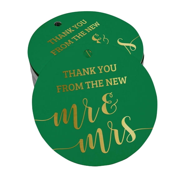 Inkdotpot Pack Of 100 Thank You From The New Wedding Favor Paper Tags Craft Real Gold Foil Hang Tags