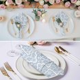 thumbnail image 3 of Skeleton Cloth Napkins, Light Blue Horror Skull Abstract Patterned Washable and Reusable Dinner Napkins Set of 4, Table Napkin for Kitchen Party Birthday Wedding Hotel Housewarming 20"x20", 3 of 9