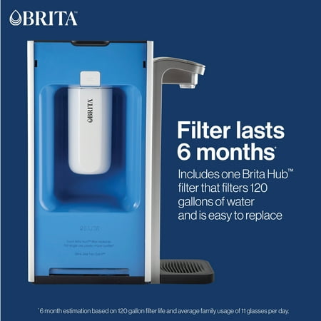 Hamilton Beach - Brita Hub Instant Powerful Countertop Water Filtration System - WHITE