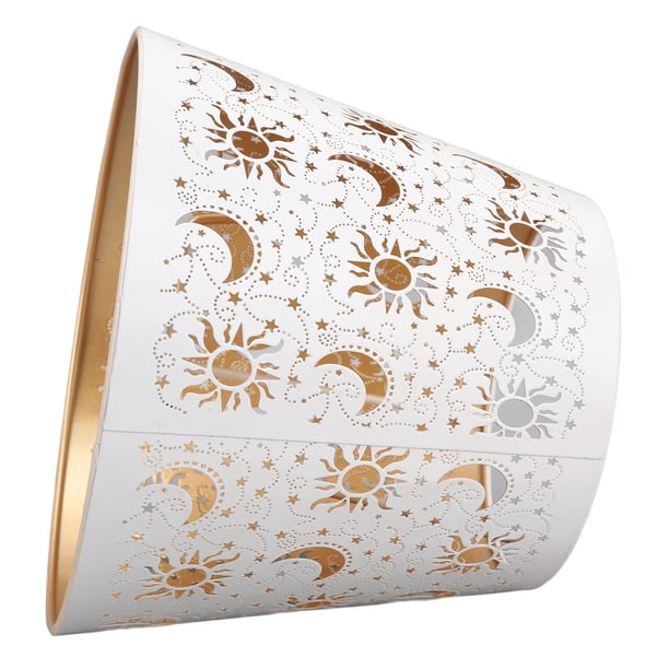 Sombra de Lámpara, Sun Moon Star Patrón de Hierro Casado de Lacer Decorativa de Lámpara huecar para la Bombilla E27