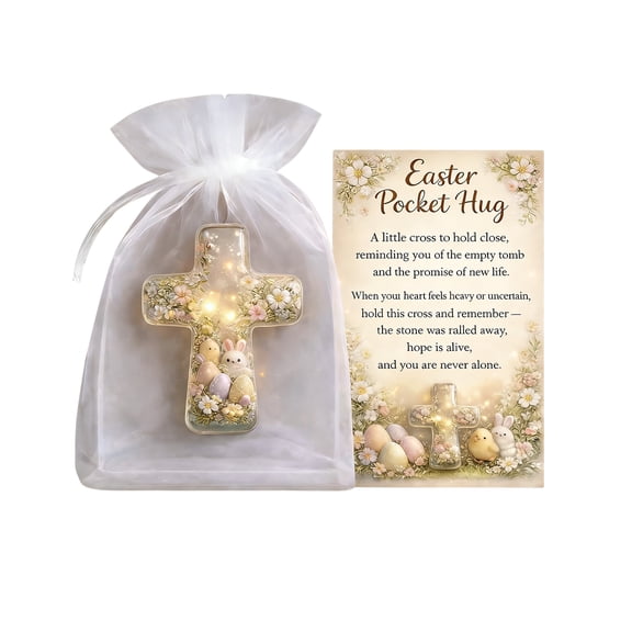 Easter Pocket Hug Decoration – Adorable Holiday Gift for Easter, Spring, or Friendship – Soft Plush Hug Pocket Keepsake
