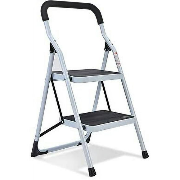 Mistaha 2 Step Ladder Folding Step Stool with Anti-Slip Sturdy and Wide Pedal 330lbs Capacity