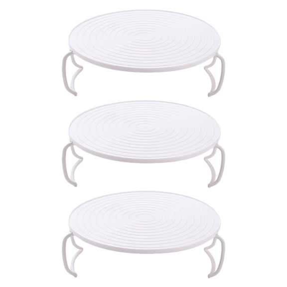 Gymnture 3pc Microwave Plate Stacker Multi-functional Rack Tray with Handle