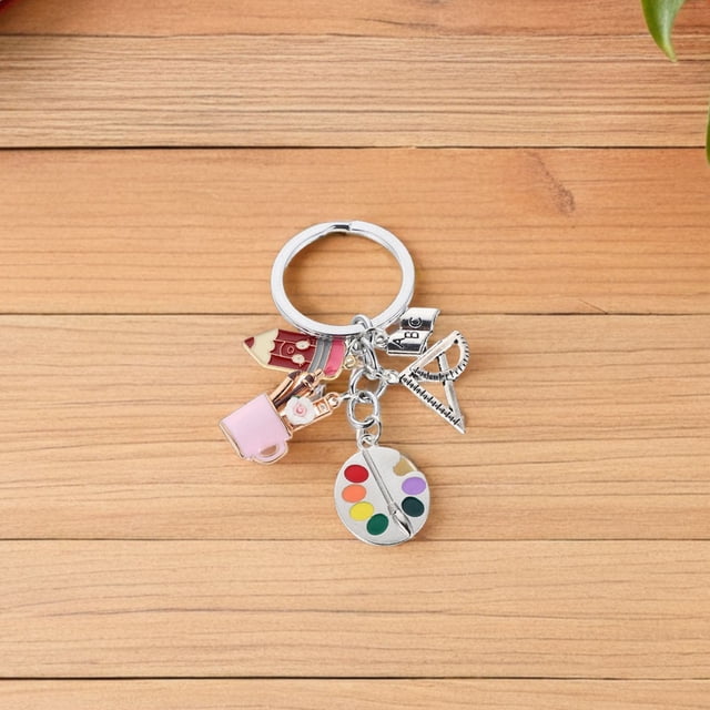 EXHUMKY 3Ud Llaveros De Lápiz Para Maestras Con Colgante Artístico Multicolor Para Accesorios Y Celebraciones