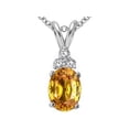 thumbnail image 2 of Tommaso Design� Oval 8x6mm Genuine Citrine Pendant Necklace, 2 of 9