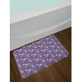 thumbnail image 2 of Floral Bath Mat, Ornamental Illustration of Flowers with Branches in Purple Tones, Plush Bathroom Decor Mat with Non Slip Backing, 29.5" X 17.5", Pale Eggplant and Multicolor, by Ambesonne, 2 of 2