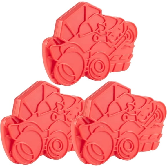 Bentology Monster Truck Reusable Hard Ice Pack- Set of 3- Fits Easily Inside Kids Lunch Box, Bento, Insulated Cooler Bag