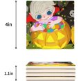 thumbnail image 3 of RYLABLUE Halloween Theme Pumpkin Pattern Set of 8 Coaster for Drinks, Absorbent Ceramic Stone Coasters Cup Mat with Cork Base for Home Kitchen Room Coffee Table Bar Decor, 3 of 4