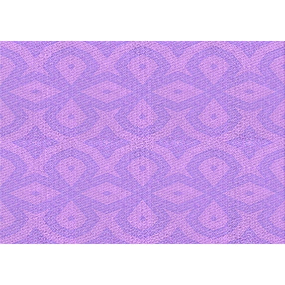 Ahgly Company Indoor Rectangle Patterned Violet Purple Area Rugs, 5' x 8'