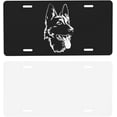 thumbnail image 4 of Black German Shepherd Dog Decorative Car Front License Plate,Vanity Tag,Metal Car Plate, Novelty License Plate for Men/Women/Boy/Girls Car 6 X 12 Inch (4 Holes), 4 of 13