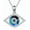 C-Abalone, variant on Evil Eye Pendant Necklace 925 Sterling Silver Greek Protection Jewelry for Women