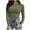 Army Green, variant on Lindreshi Long Sleeve Shirts for Women Women's Fall Fashion Long Sleeve Stretch Slim Fitted Ribbed T-Shirt Blouse Solid Basic Tops