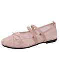thumbnail image 3 of EKVAHL Women's Polka Dots Mesh Ballet Flats Bowknot Pointed Toe Ballerina Flats Closed Toe Comfortable Casual Work Shoes, 3 of 6