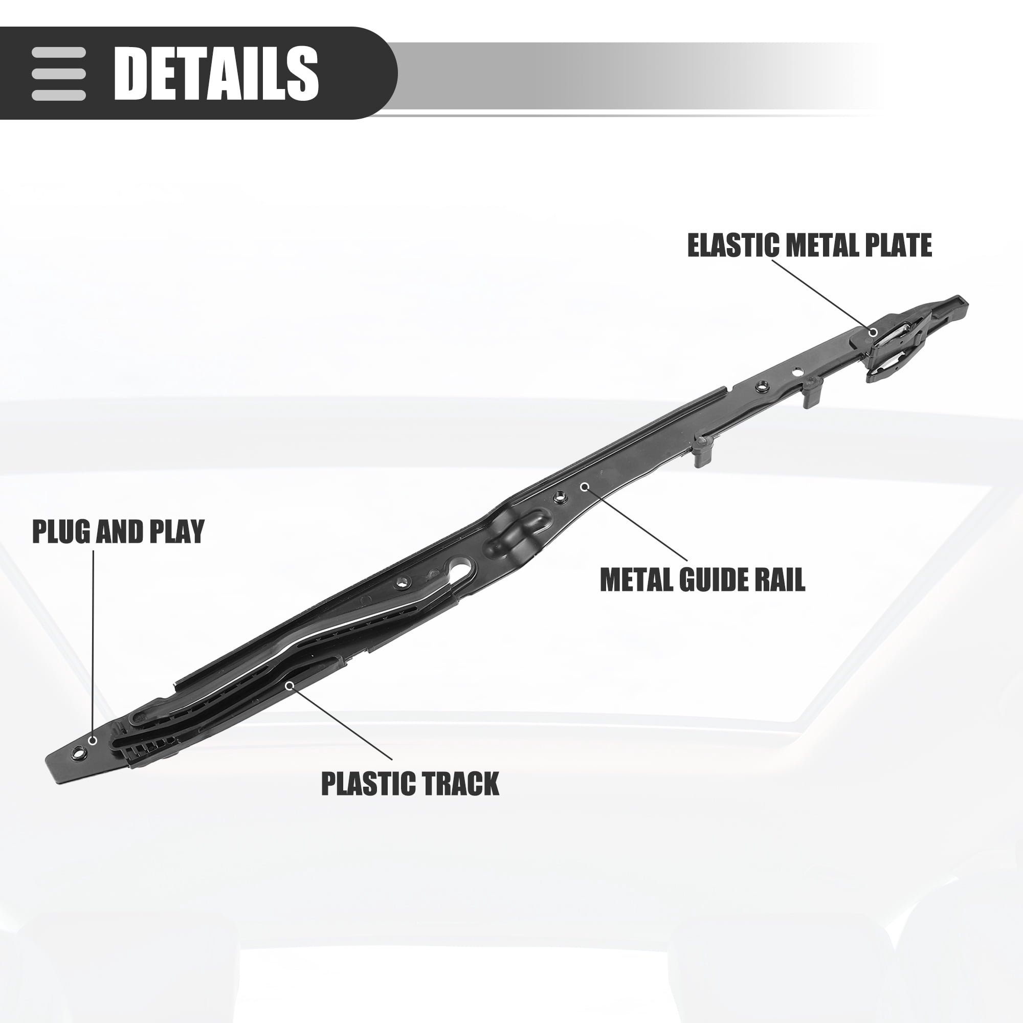 Unique Bargains Sunroof Track Guide Rails Repair Kit for Ford Models 2015-2021