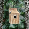 thumbnail image 3 of Wooden Wren House with Predator Guard, Bird Nesting for Outdoor, Garden Patio Nest Box Birdhouse for Wild Bird Watching, 3 of 6