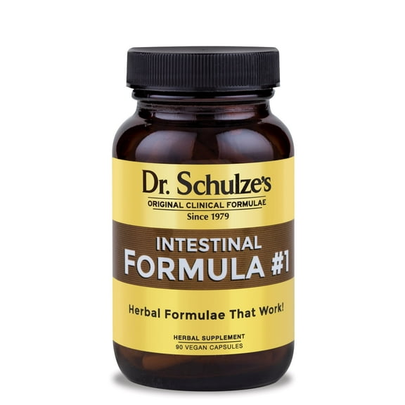 Dr. Schulze’s Intestinal Formula #1 Promotes Regular & Complete Bowel Movements,Improved Elimination, Better Digestion,Herbal Dietary Supplements - 90 Capsules
