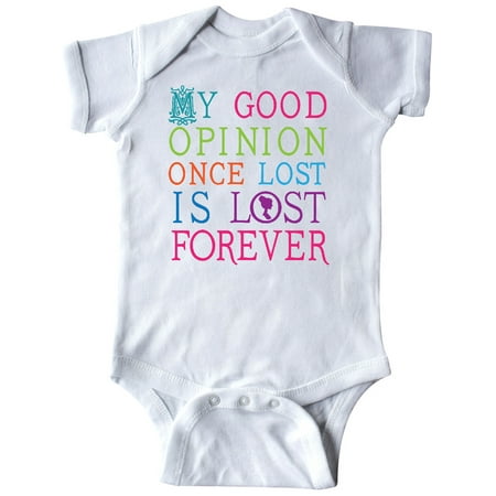 

Inktastic Jane Austen Good Opinion Quote Gift Gift Baby Girl Bodysuit
