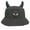 Black horns, variant on Knit Bucket Hat Cute Devil Horns Single Eye Halloween Headwear Winter Cap