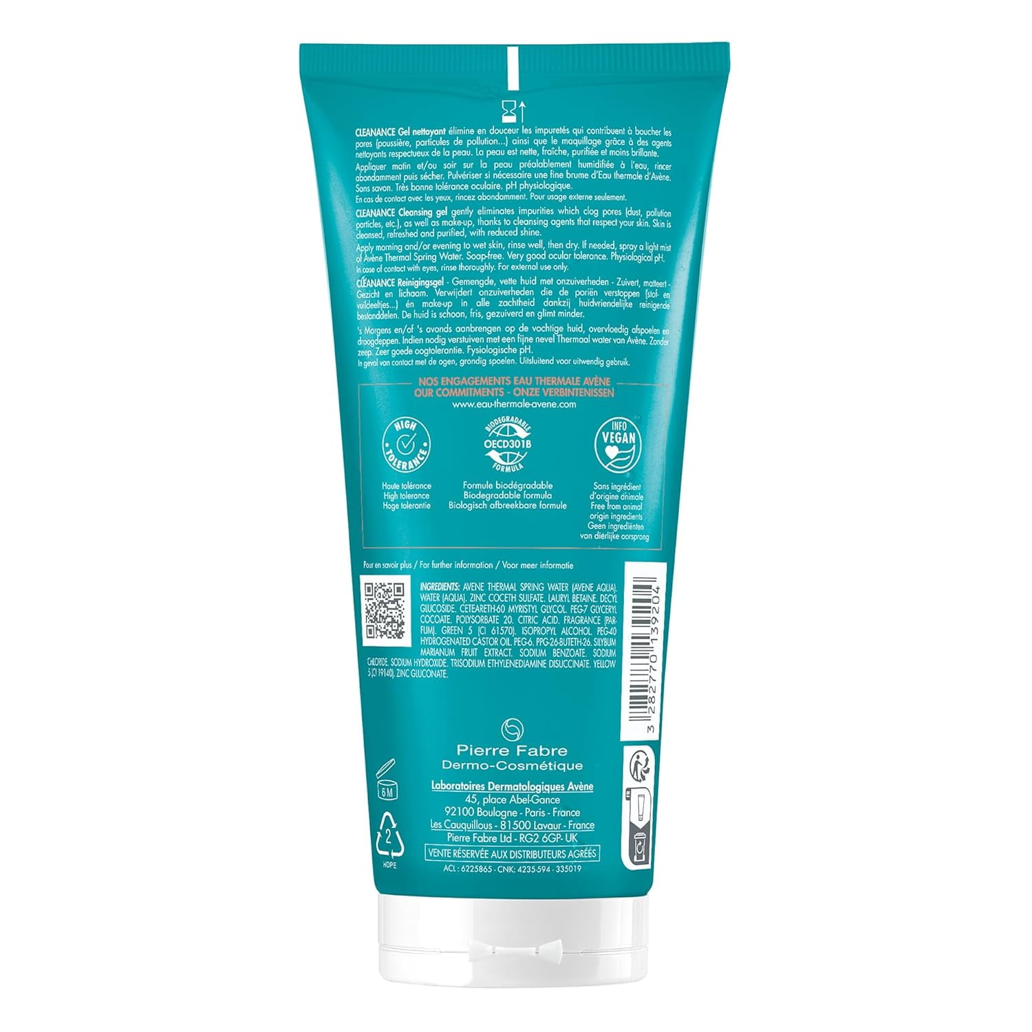 Avene Cleanance Cleansing Gel - Soap Free Cleanser for Acne Prone