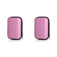 thumbnail image 1 of Wisewang Portable Earphone Carry Case with Zipper Earbud Wireless Wired Storage Box Multi-purpose Pouch for Outdoor Office Travel Pink 2Set, 1 of 6