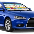 thumbnail image 5 of Uemuo Funny Farm Pattern Accordion Car Windshield Sun Shade, Foldable Reflective Sun Visor for Car, Reflector Windshield Sunshade-, 5 of 7