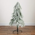 thumbnail image 6 of Nearly Natural 4ft. Flocked Down Swept Artificial Christmas Tree with 110 LED Lights, 6 of 9