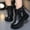 Black, variant on Girls Lace up Ankle Martin Boots with Side Bow, Little Kids Side Zipper Faux Leather Short Booties Fashion Soft Non Slip Princess Boots for Little Girls Daily Wear White 3 Big Kids(36)