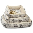 thumbnail image 3 of Paws & Pals Slumber Mat Plush Fleece Cushion Pet Bed, 1800's Newspaper Design, 3 of 3