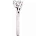 thumbnail image 2 of Pompeii 1/3ct Round Diamond Solitaire Modern Engagement Ring 14K White Gold (H/I,I1), 2 of 5