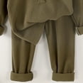 thumbnail image 4 of Toddler Boys Girls Ribbed Knit 2 Piece Outfit, Crew Neck Long Sleeve Top and Pants, Soft Loungewear Sleepwear Set for Daily Play and Vacation | Akmoler,Army Green 0-1Years, 4 of 6