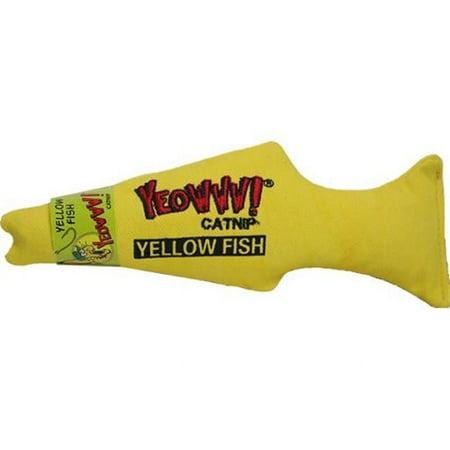 UPC: 0812402000102 | Duckyworld-Yeowww 812402000102 Catnip Toy  Yellow Fish – 7 in.