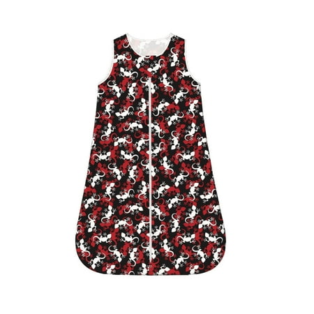 

Yiaed Salamander Print Baby Sleep Sack Sleeveless Baby Sleeping Bag Toddler 2-Way Zipper Wearable Blanket for Infant Toddler Newborn-Small