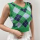 thumbnail image 2 of Gibobby Casual Suéter para Mujer, Chaleco de punto con cuello en V, sin mangas, chaleco, otoño e invierno(Verde,CH), 2 of 4