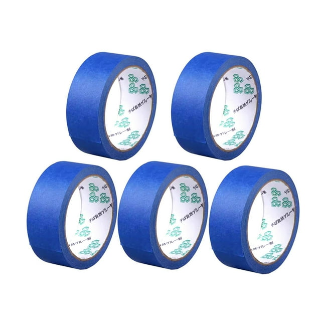 Bewildely Cinta adhesiva de papel de rana para pintar, cinta de pintores azules para decoración de interiores, bricolaje, 5 uds. Decoración del hogar do 35MM*20M