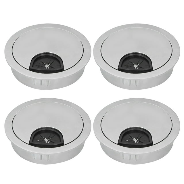 Juego de 4 pasacables para escritorio, organizador de cables para PC, escritorio, ordenador, cepillado, 53 unidades
