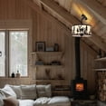 thumbnail image 3 of Sunnyin Rustic Drum Chandelier Deer Forest Pattern 3-Light Hanging Fixture, 3 of 6
