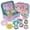 Colorful Cat, variant on Jewelkeeper 15 Piece Kids Pretend Toy Tin Tea Set & Carrying Case - Cotton Candy Unicorn Design