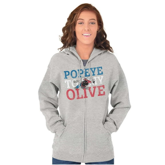 Popeye To My Olive Oyl Cute Couple Zip Hoodie Sweatshirt Women Brisco Brands S