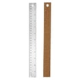 thumbnail image 1 of Regla de Acero Inoxidable con Respaldo de Corcho, Regla Recta de 12 Pulgadas con Respaldo Antideslizante y Escala en Pulgadas y Centímetros para Dibujo de Ingeniería de Oficina, 1 of 6