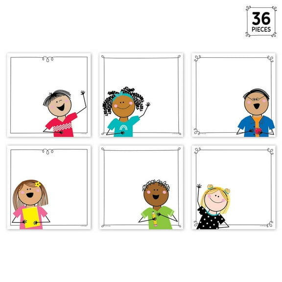 Creative Teaching Press Stick Kids 6" Designer Cut-Outs, Pack of 36